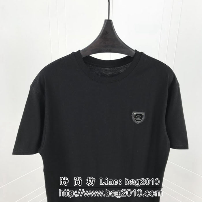 PP19ss早春新款短袖 後背骷髏燙鑽營造立體感 採用絲光面料 高版本男女同款 ydi2122